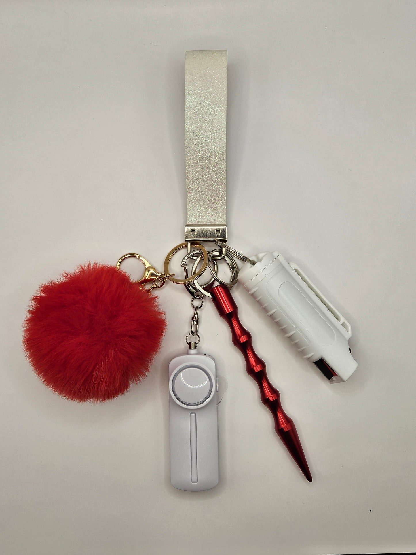 Candy Cane Handheld Keychain With Pepper Spray