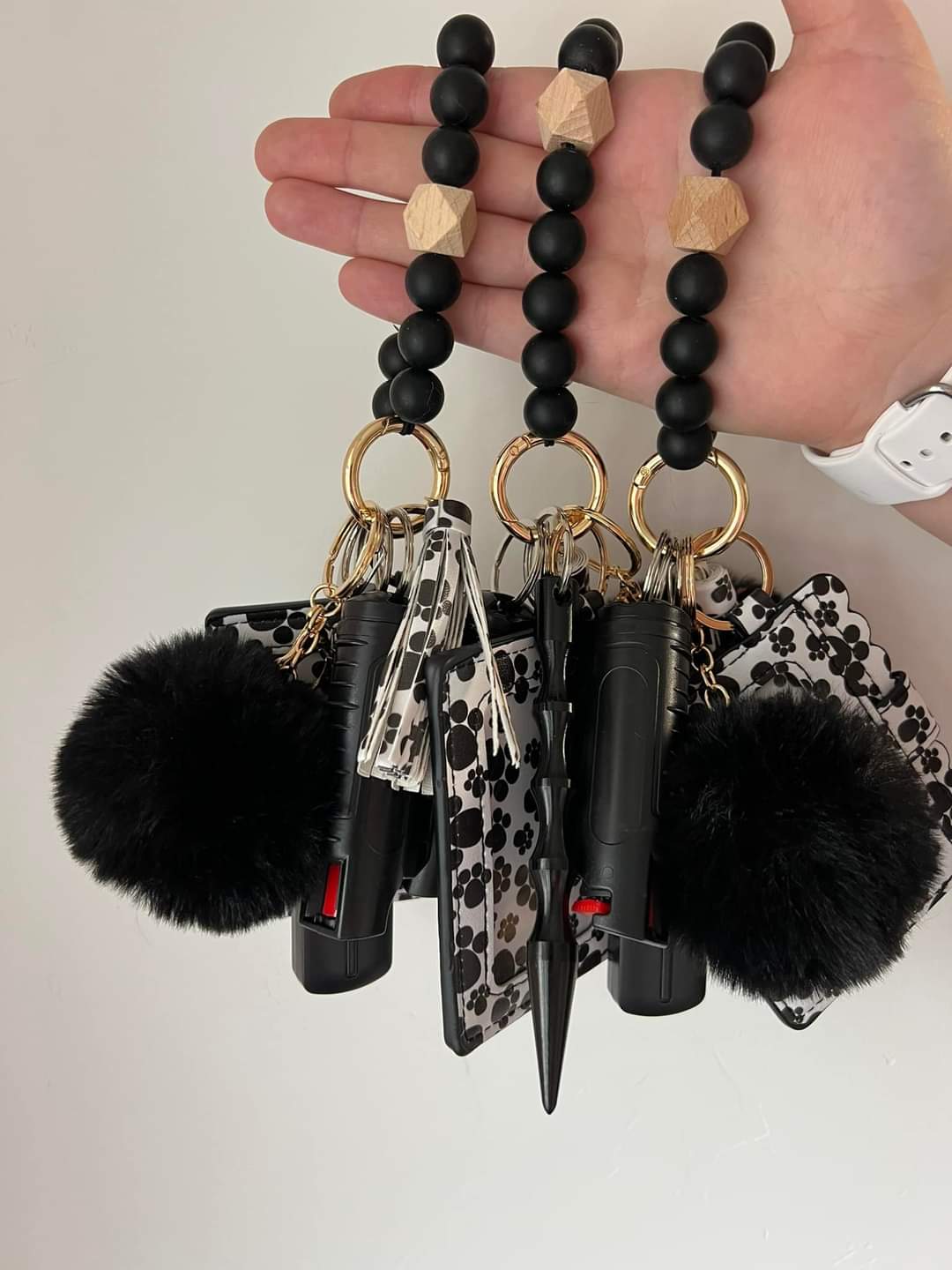 Paw Print Beaded Wallet - With Pepper Spray