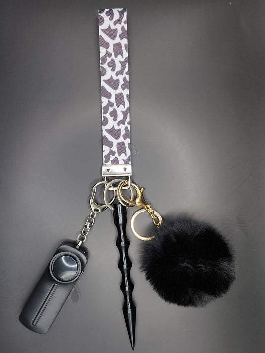 Black Cow Wristlet - Without Pepper Spray