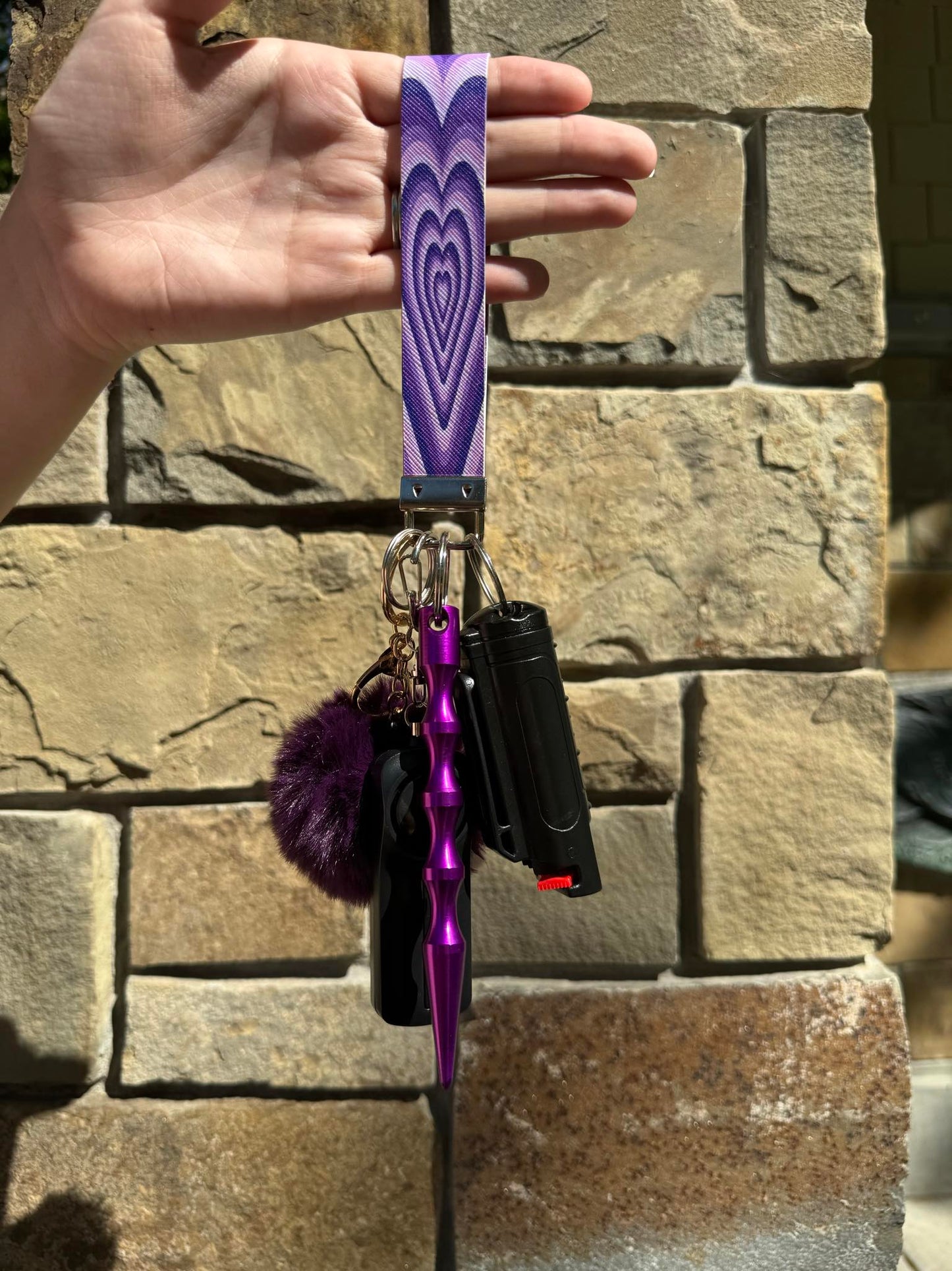 Purple Heart Wristlet