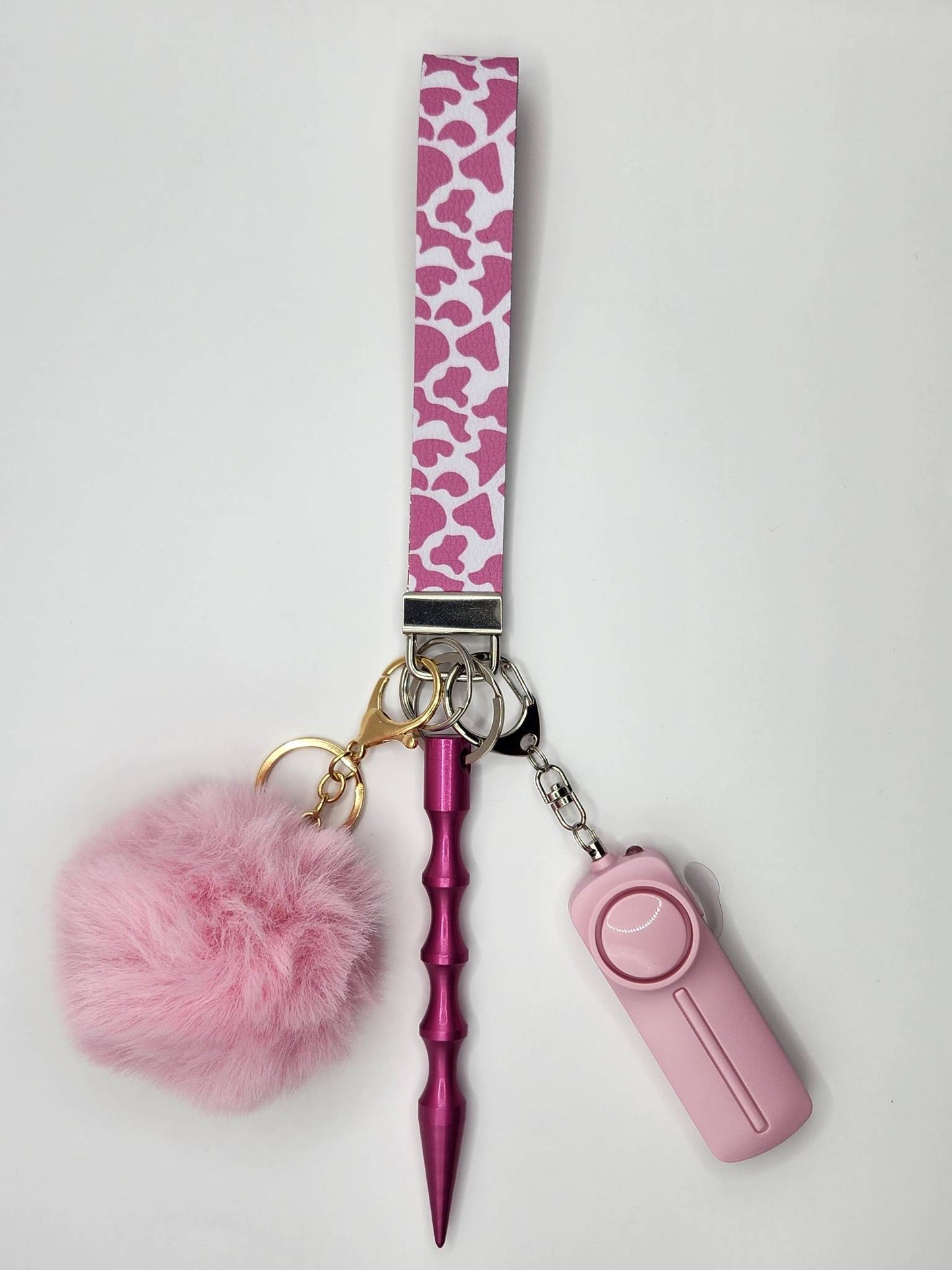 Pink Cow Wristlet - Without Pepper Spray